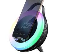 Wireless Speaker Stand - Ergonomic Portable Fast Charger, Induction Audio Device with Ambient Lights, RGB Induction Wireless Speaker | Hands Free Phone Holderfor Home Bedroom Living Room