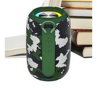 Wireless Speaker, Waterproof Outdoor Speaker, ABS Portable Bass Audio Player with Colorful Lights, Ideal for Camping, Music Playing, Home, Beach, Travel, and Outdoor Activities, 9.5x9.5x15cm