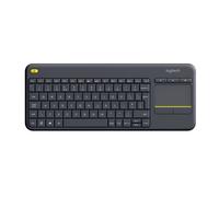 Logitech K400 Plus Tv tastiera RF Wireless AZERTY Belga Nero