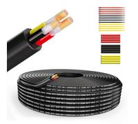 Wirelume 18 AWG 3x0,75mm² Filo elettrici 3 conduttori Cavo elettrico rame stagnato senza ossigeno in PVC intrecciato Cavo elettrico rame stagnato a bassa tensione da 9,14 m/30 piedi