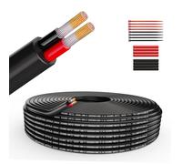 Wirelume 20 AWG 2x0,5mm² Filo elettrici 2 conduttori in rame senza ossigeno, in PVC, 30 piedi/9,14 m, a bassa tensione, in rame stagnato per LED automobilistiche