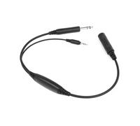 Wirenest Aviation Headset Audio Recording 3.5mm Adapter - Inline Pilot Audio Recorder Cable for GA Headset (PJ-068), Record Cockpit & ATC Audio to Camera or External Recorder