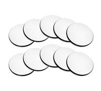 WIRESTER Sottobicchieri rotondi in feltro di neoprene assorbente bianco per auto per bevande (7,3 cm), set da 10 pezzi