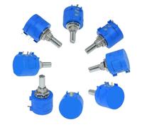 Wirewound Potentiometer 3590S 500R 1K 2K 5K 10K 20K 50K 100KΩ Ohm 10-Turns Linear Rotary Wire Wound Potentiometer Pot(1K Ohm)