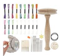 wiroouia Attrezzo Per Rammendo - In Legno Portatile Smontabile - Forniture Per Il Rammendo E La Tessitura,Per Tessitura Lavoro A Maglia Adulti Donne Amanti Artigianato Cappelli Maglioni Sciarpa