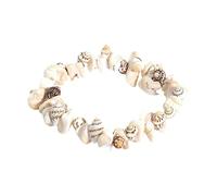 wiroouia Bracciale con conchiglie, elastico, stile bohémien, accessorio alla moda per abito estivo e da spiaggia, Refer to description, Guscio + corda elastica, Unisex