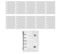 wiroouia Carta Rifornimento Taccuino Copertina PVC Trasparente 5 Anelli, Blocco Fogli Rifornimento Quaderno 10 Fogli, Attività Creative per Feste di Compleanno Viaggi Aerei e Stradali Scrapbooking