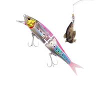 wiroouia Esche Artificiali,Design Multisegmento Galleggianti Per Pesce - Esche per la al Persico con Lustrini,Per Trota Pesce Gatto Barca Trota Torrente