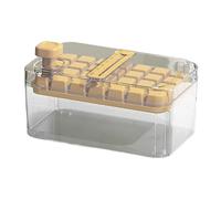 wiroouia Grande stampo per ghiaccio, congelatore, whisky, vassoio quadrato con contenitore a 6 griglie, strumento antiaderente per cocktail, bevande, caffè, succhi di frutta, whisky, estate, picnic