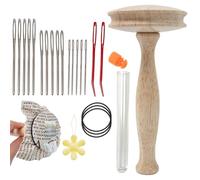 wiroouia Kit per Rammendo - Materiale Legno Staccabile | Forniture Per Il Rammendo E La Tessitura - Per Tessitura Lavoro A Maglia Adulti Donne Amanti Artigianato Cappelli Maglioni Sciarpa