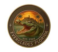 wiroouia Moneta Da Collezione | Alligatore Divertente,Arte Da Esposizione Per Casa Appassionati Di Storia Amanti Della Florida Ragazzi