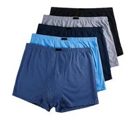 WIRPORR Boxer Uomo 5 Pezzi Taglia più Intimo da Uomo Boxer A Vita Alta Slip in Cotone Bianco Set da 5 Pezzi-Come Foto-XXL Fit 60-70 Kg-5pcs
