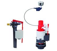 Wirquin 10717305 - Set doppio meccanismo a caccia Mw2 e rubinetto laterale Jollyfill, grigio