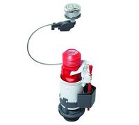 Wirquin 10723580 Meccanismo di Caccia Acqua Doppia Caccia Cavo Mw2, Rosso e Grigio