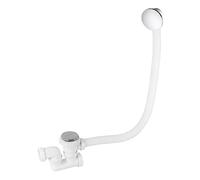 Wirquin 30718684 - Scarico per vasca da bagno quick clac L700 con sifone orientabile D40 e clapet, bianco