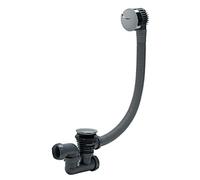 Wirquin 30720356 - Scarico Completo per Vasca da Bagno, con Cavo, Lunghezza 700 mm, Grigio, Taglia Unica