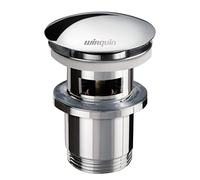 Wirquin 30723123 Piletta per lavabo in ottone Quick Clac con troppo pieno e corpo di schiavitù, cromato