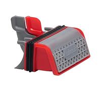 Wirquin 30723382 - Membrana Slim+ con filtro per capelli rimovibile per scarico doccia rosso e grigio