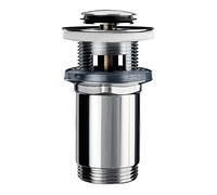 Wirquin 30723417 - Piletta per lavabo in ottone, sistema Quick Clac, interno troppo pieno corpo piletta lunga