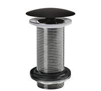 Wirquin 30723915 Piletta lavabo design ottone nero flusso libero 100mm, nero