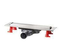 Wirquin 30723944 - Canovello doccia all'italiana Venisio Slim+ L.300 mm con griglia reversibile in acciaio inox, cromato