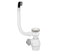 Wirquin 30724253 30724253-Set di piletta e sifone, valvola Quick-clac e troppopieno Esterno per lavabo, Bianco
