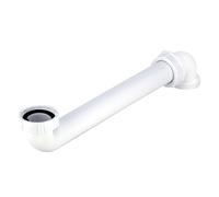 Wirquin 30724257 30724257-Tubo per lavabo salvaspazio con rovescio, Colore: Bianco