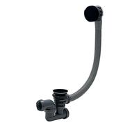 Wirquin 30724541 - Set di scarico per vasca da bagno Black Touch con cavo L700 mm, nero