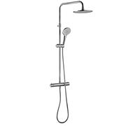 Wirquin 60723470 - Colonna doccia con miscelatore termostatico Bergamo Comfort a 3 getti, cromato