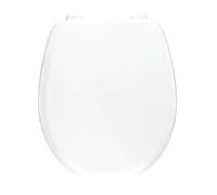 Wirquin, bianco 20719017 Sedile WC Neon termoplastico a forma di U con cerniere in plastica Lock
