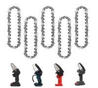 WIRSHO 5 Catene per motosega 4 pollici con 28 maglie di trasmissione 1/4" LP | 1,1 mm (0,043") | 28 TG per mini motosega da 1/4"