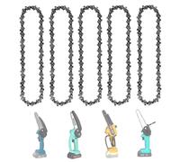 WIRSHO 5 catene per motosega da 15,2 cm con 37 maglie di trasmissione, 1/4" LP calibro 1,1 mm (1,1 mm), catena portatile per mini motoseghe, motoseghe portatili senza fili, per tagliare alberi