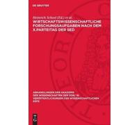 Wirtschaftswissenschaftliche Forschungsaufgaben Nach Dem X.Pa (Copertina rigida)