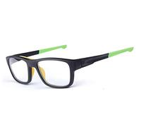 WIRUN Occhiali sportivi, per pallacanestro, calcio, dribbling per uomini, donne e ragazzi, anti-appannamento, occhiali protettivi di sicurezza per gli occhi (neroverde)