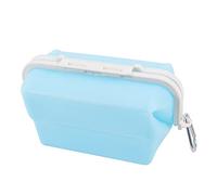 Wisada Portapranzo pieghevole in silicone/Scatola portaoggetti per alimenti/Scatola portaoggetti frigorifero/Ciotola riscaldante microonde Bento Box/Cucina Campeggio all'aperto Essentials(Blu)