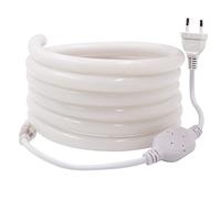 Wisada Striscia al neon AC 220V Tubo luminoso a nastro flessibile rotondo a 360 gradi SMD 2835 120 LEDs/m IP67 Luce a corda impermeabile per illuminazione esterna Decorazione[4M|Bianco caldo]