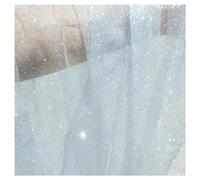 Wisafory 150 cm x 2 m, tessuto in tulle con glitter in polvere a rete, al metro, in tulle, decorazione per il fai da te, tutù, gonna, decorazione per matrimonio, azzurro