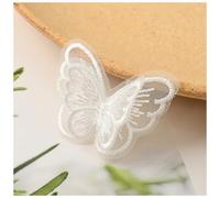Wisafory 20 Pezzi Pizzo Tulle Farfalla Applique Ricamo Patch Tessuto Pizzo Patch Farfalle Accessori Fai Da Te Borse