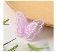 Wisafory 20 pezzi pizzo tulle farfalla applique ricamo toppe in pizzo toppe farfalle applique accessori per abbigliamento fai da te borsa accessori per capelli viola