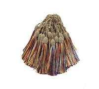 Wisafory 50 ciondoli a forma di nappa in seta, fatti a mano, con nappe morbide, accessori decorativi per segnalibri, creazione di gioielli, souvenir, orecchini, fai da te, 13 cm, colorati