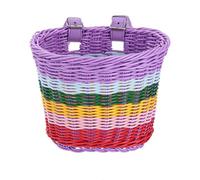 Wisafory Cestino per bicicletta per bambini, cestino anteriore per bicicletta per bambini, cestino per bicicletta intrecciato, cestino per manubrio per bambini, tessuto a mano, piccolo cestino per