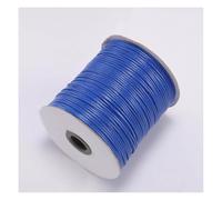 Wisafory Cordoncino in cera in pelle, per fai da te, per la creazione di gioielli, bracciali, decorazioni, progetti fai da te, cucito, blu, 2 mm x 10 m