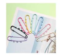 Wisafory Lot de 32 épingles à nourrice de 6 cm Avec 3 trous - 8 Couleurs - Pour Broches, Jupe, Tricot, artisanat, vêtements, couvertures