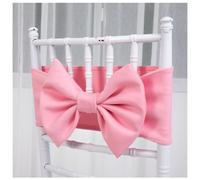 Wisafory Set di 2 fasce elastiche per sedie con fiocchi, per matrimoni, hotel, banchetti, feste di compleanno