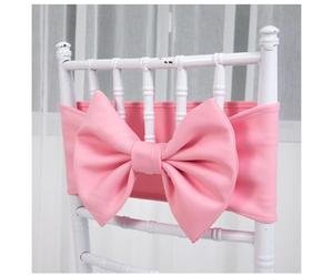 Wisafory Set di 2 fasce elastiche per sedie con fiocchi, per matrimoni, hotel, banchetti, feste di compleanno