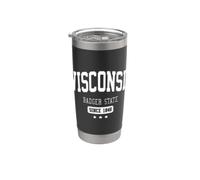 Wisconsin Badger State Athletic d'epoca dal 1848 Arch Bicchiere termico in acciaio inox doppia parete