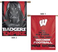 Wisconsin Badgers Star Wars Darth Vader 2-Sided Verticale Flag, 71.1cm x 102cm