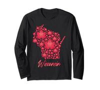 Wisconsin Shirt.Wi I Love Wisconsin Badger State Wisconsin Maglia a Manica