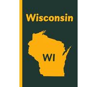 Wisconsin State Journal: WI, America's dairyland, diary, notebook, travel log, notepad, 6x9" inch, 110 pages, college ruled.