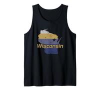 Wisconsin State Outline Map Stati Uniti Canotta